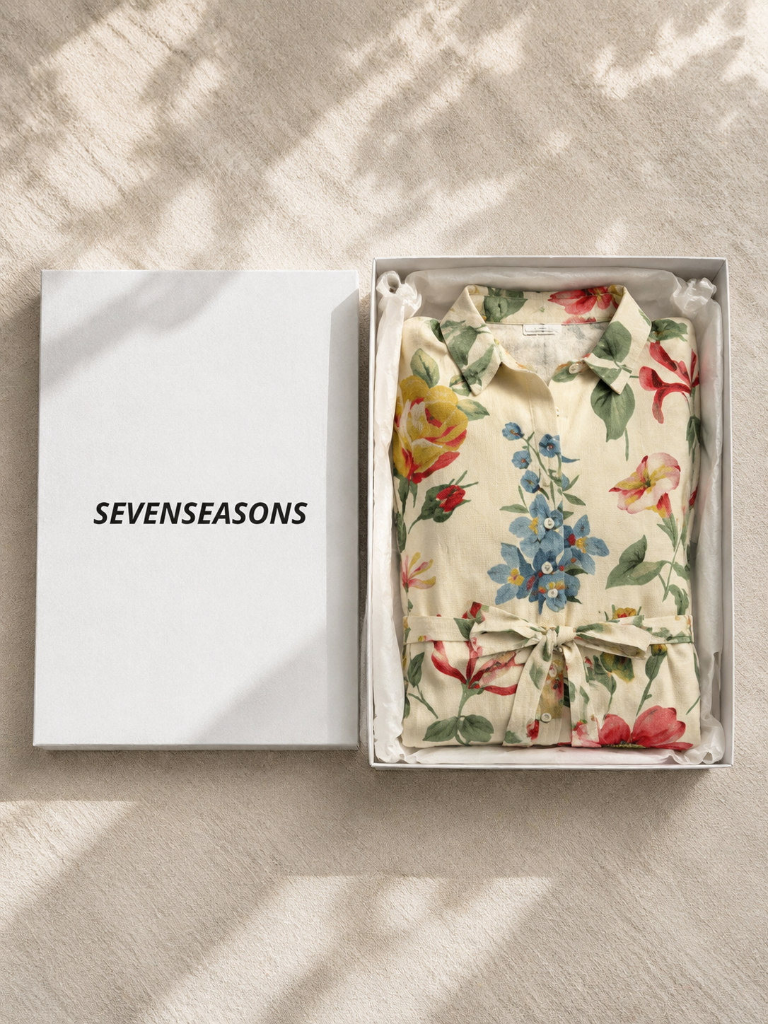 Maribel | Button Front Half Sleeve Floral Midi Dress
