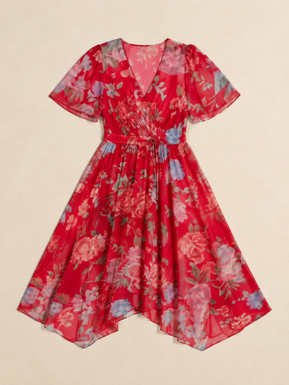 Zafrina | Abstract Pattern Midi Dress