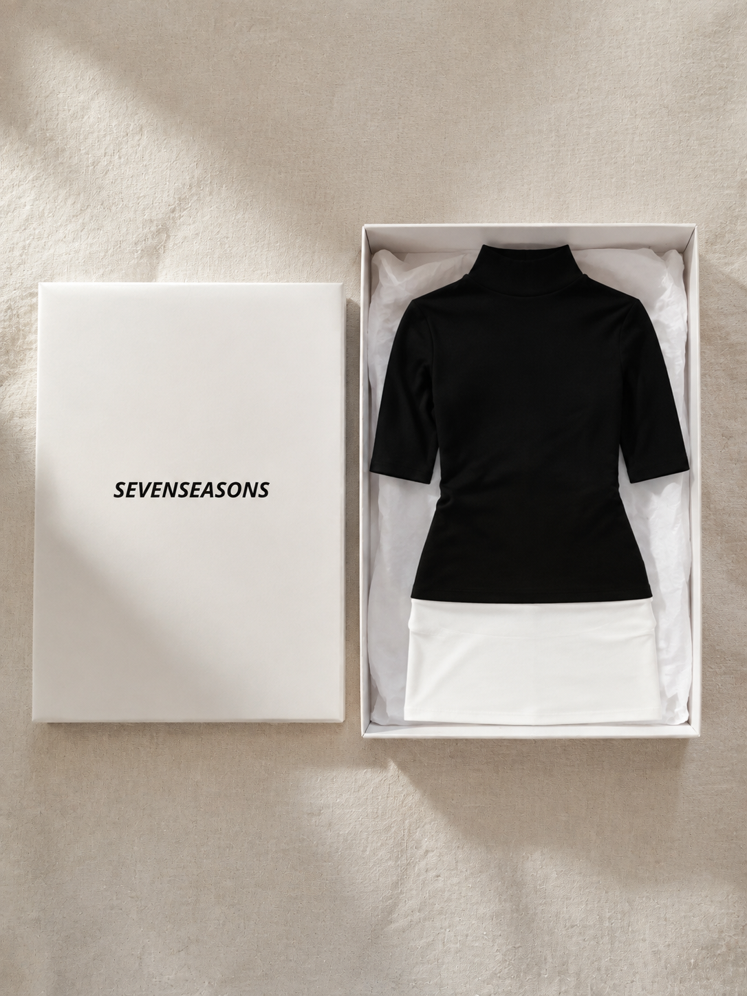 SLOANE Monochrome Mini Dress - Black/White
