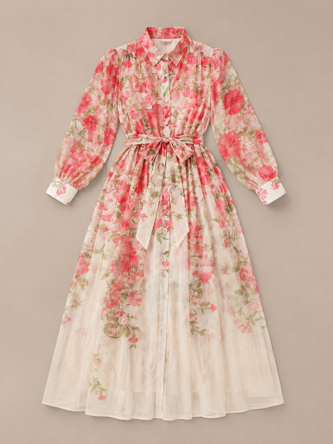 Cressida | Floral Sheer Long Sleeve Maxi Dress