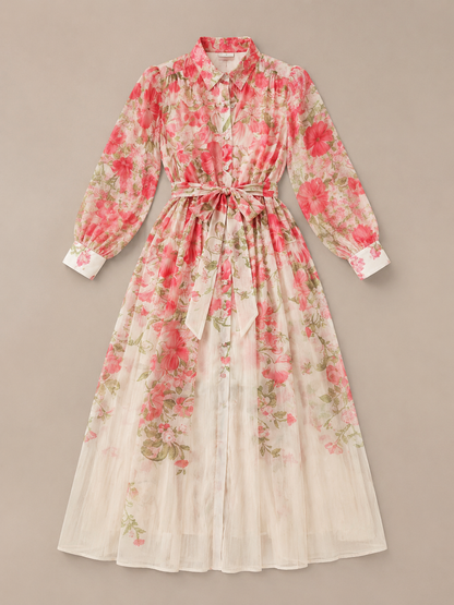 Cressida | Floral Sheer Long Sleeve Maxi Dress