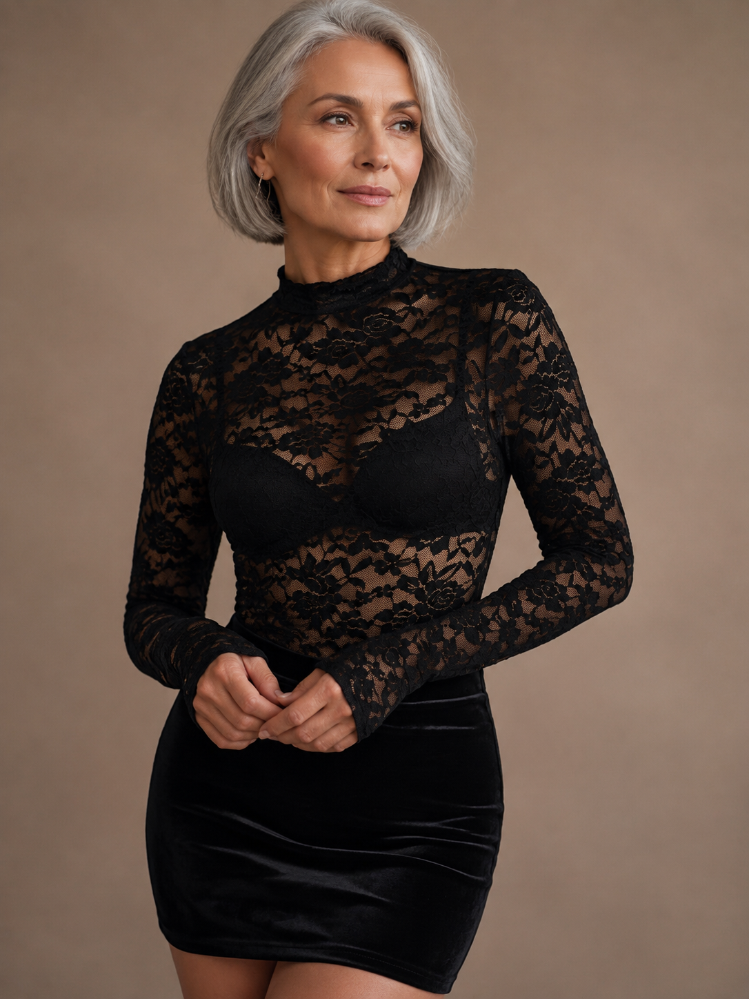 BLAKE Lace/Velvet Dress