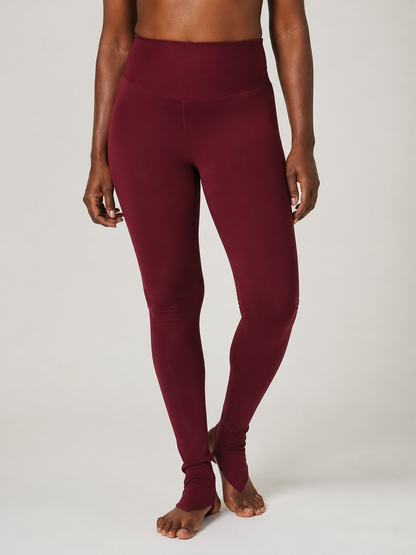 JOLIE Split Hem Leggings - Burgundy