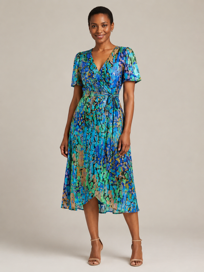 Zafrina | Abstract Pattern Midi Dress