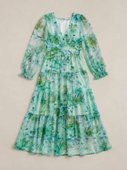 Althea | Long Sleeve Floral Maxi Dress