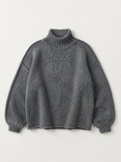 Oversized Knit Jumper - Dark Grey