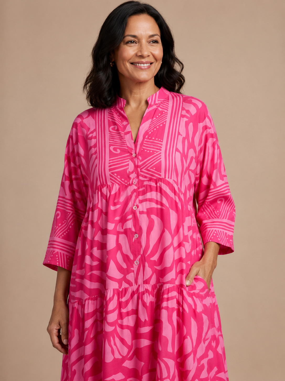 Marielle | Button Front Midi Dress