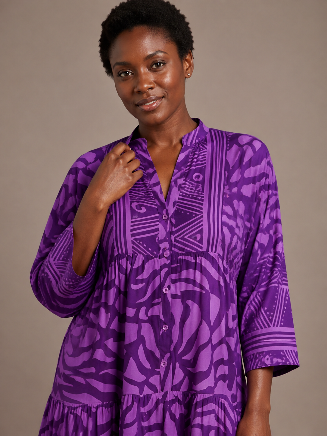 Marielle | Button Front Midi Dress
