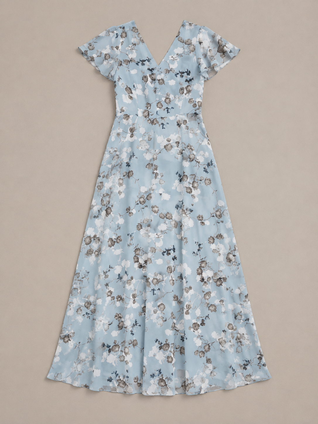 Ismeria | Floral Chiffon Maxi Dress