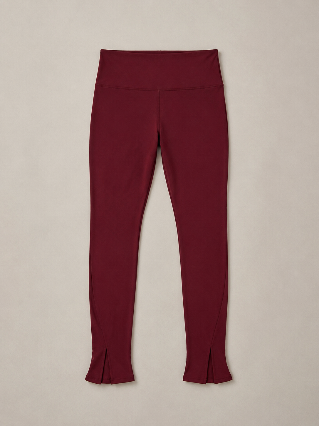 JOLIE Split Hem Leggings - Burgundy