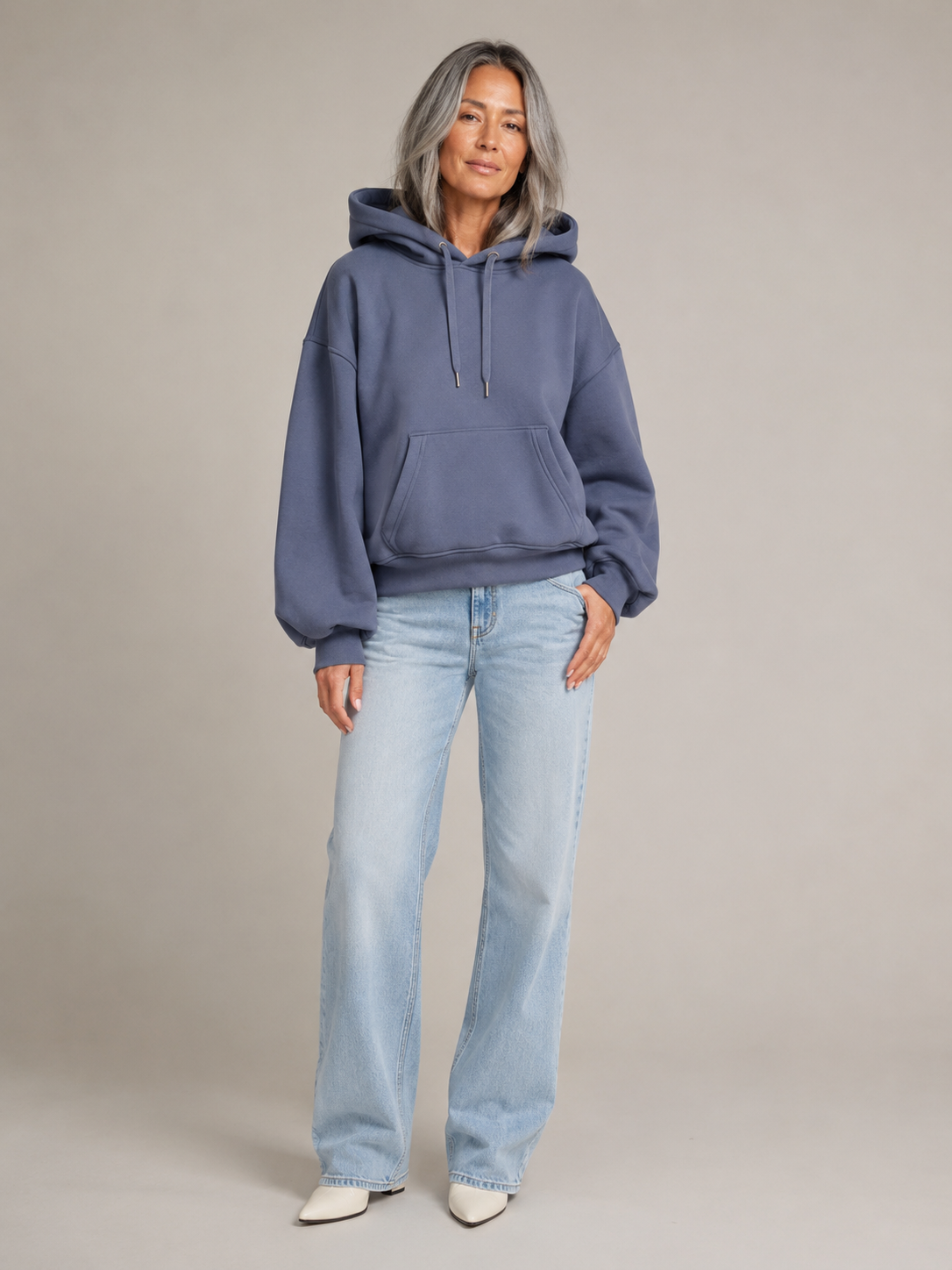 Balloon Sleeve Hoody - Blue