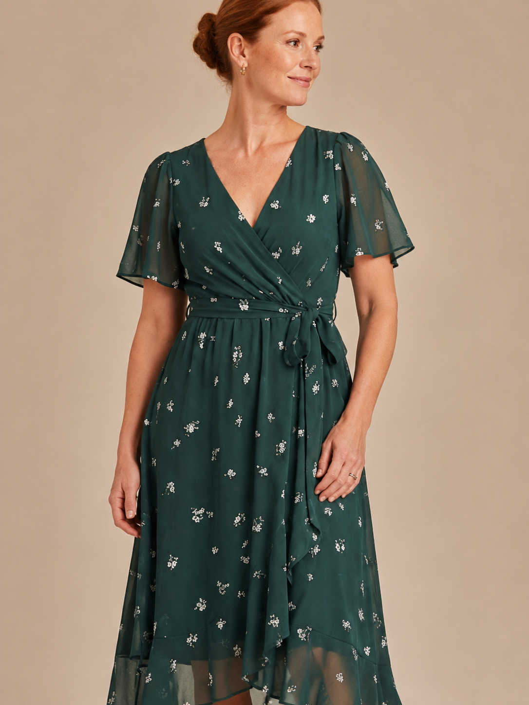 Zafrina | Abstract Pattern Midi Dress