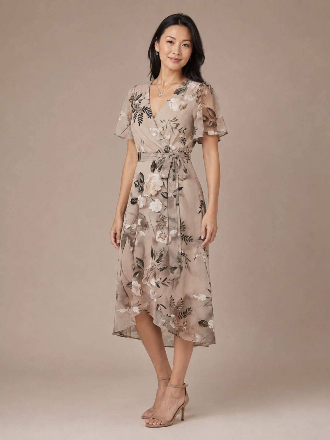 Zafrina | Abstract Pattern Midi Dress