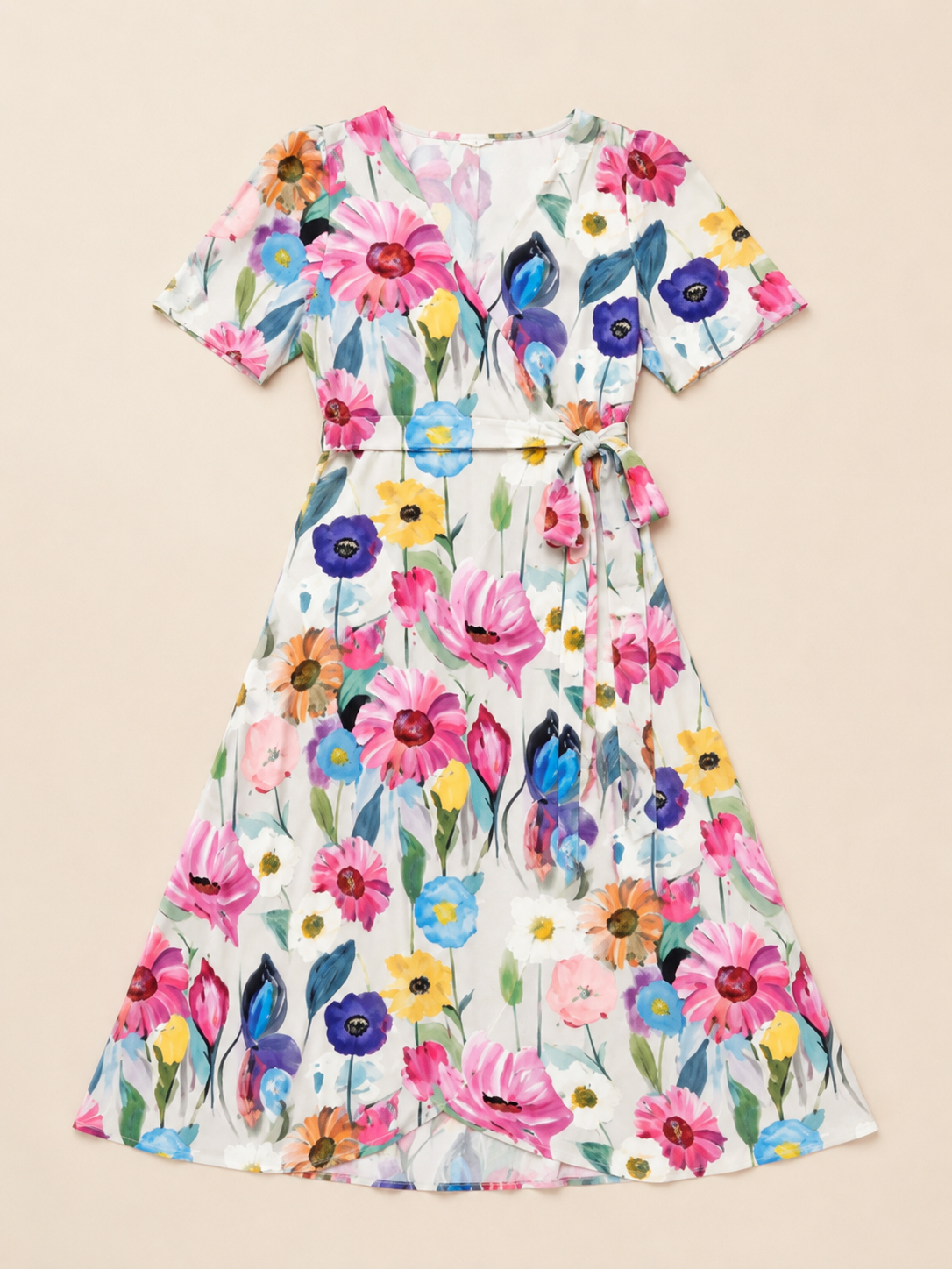 Zafrina | Abstract Pattern Midi Dress