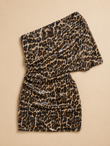 Vivi Sequin Dress - Leopard