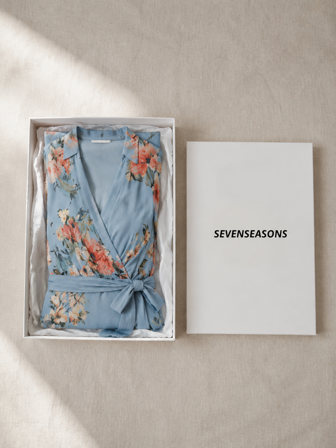 Elowen | Floral Wrap V Neck Maxi Dress