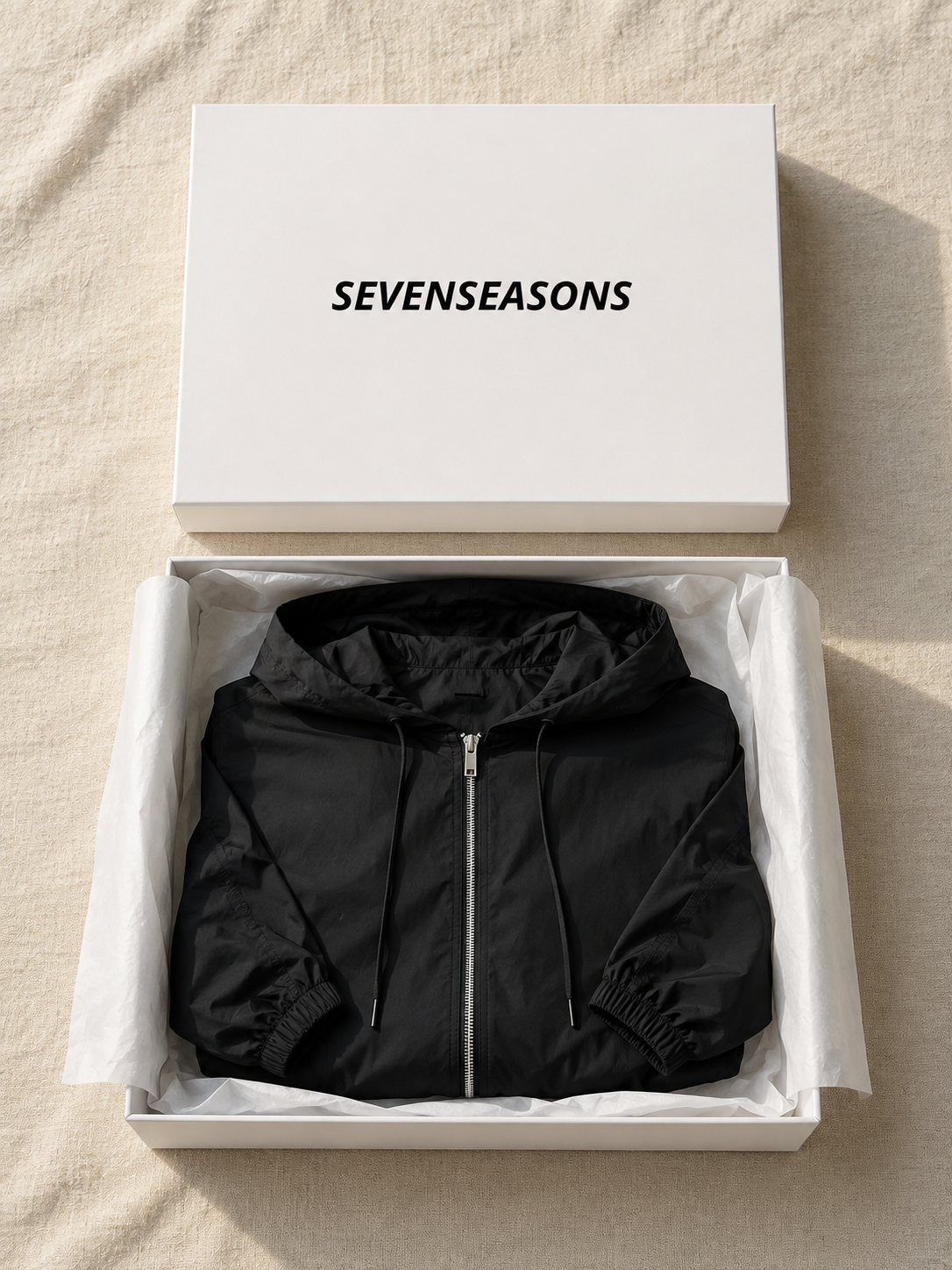 Hooded Wind Jacket - Black