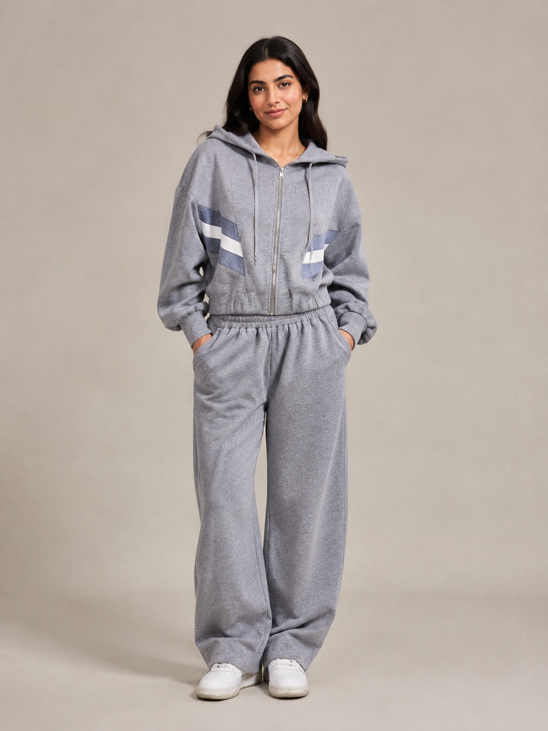 Barrel Leg Relaxed Joggers - Grey