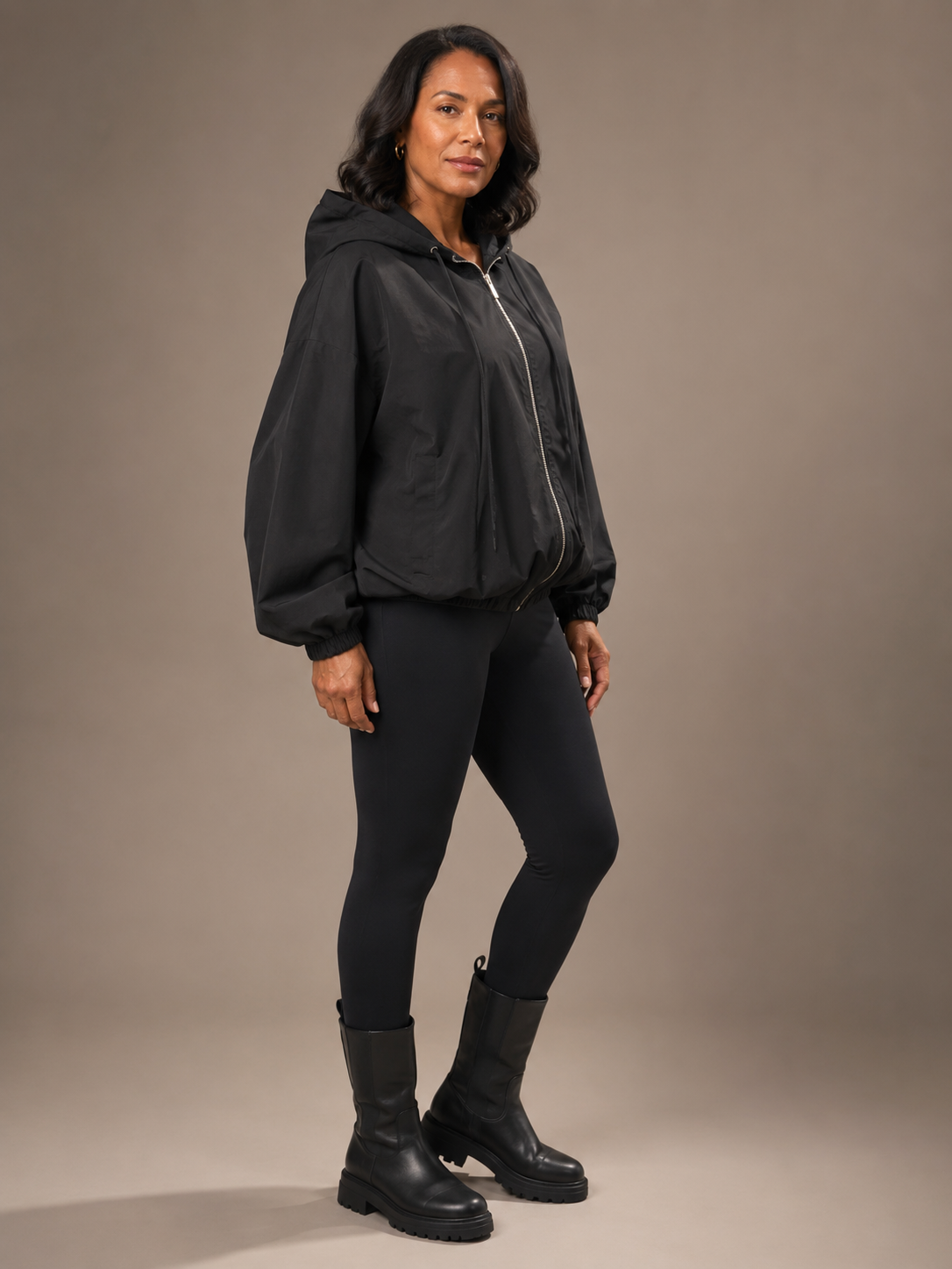 Hooded Wind Jacket - Black