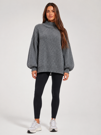 Oversized Knit Jumper - Dark Grey