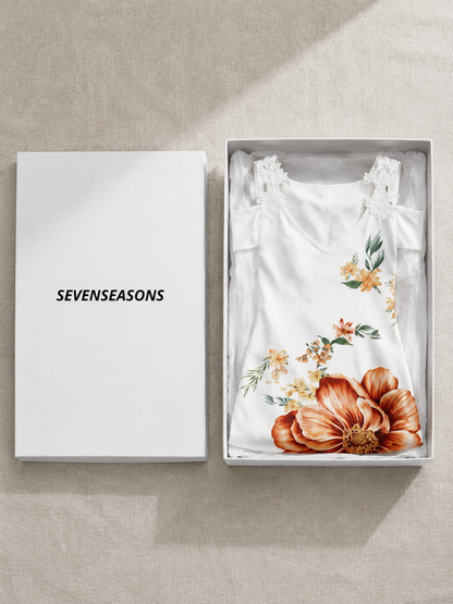 Camila | Floral Off-Shoulder A-Line Midi Dress