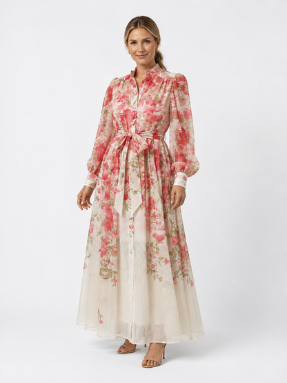 Cressida | Floral Sheer Long Sleeve Maxi Dress