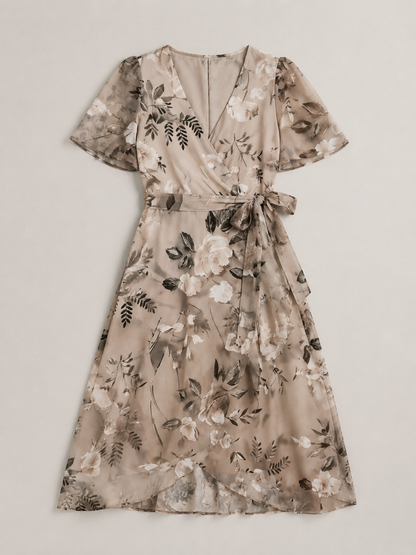 Zafrina | Abstract Pattern Midi Dress
