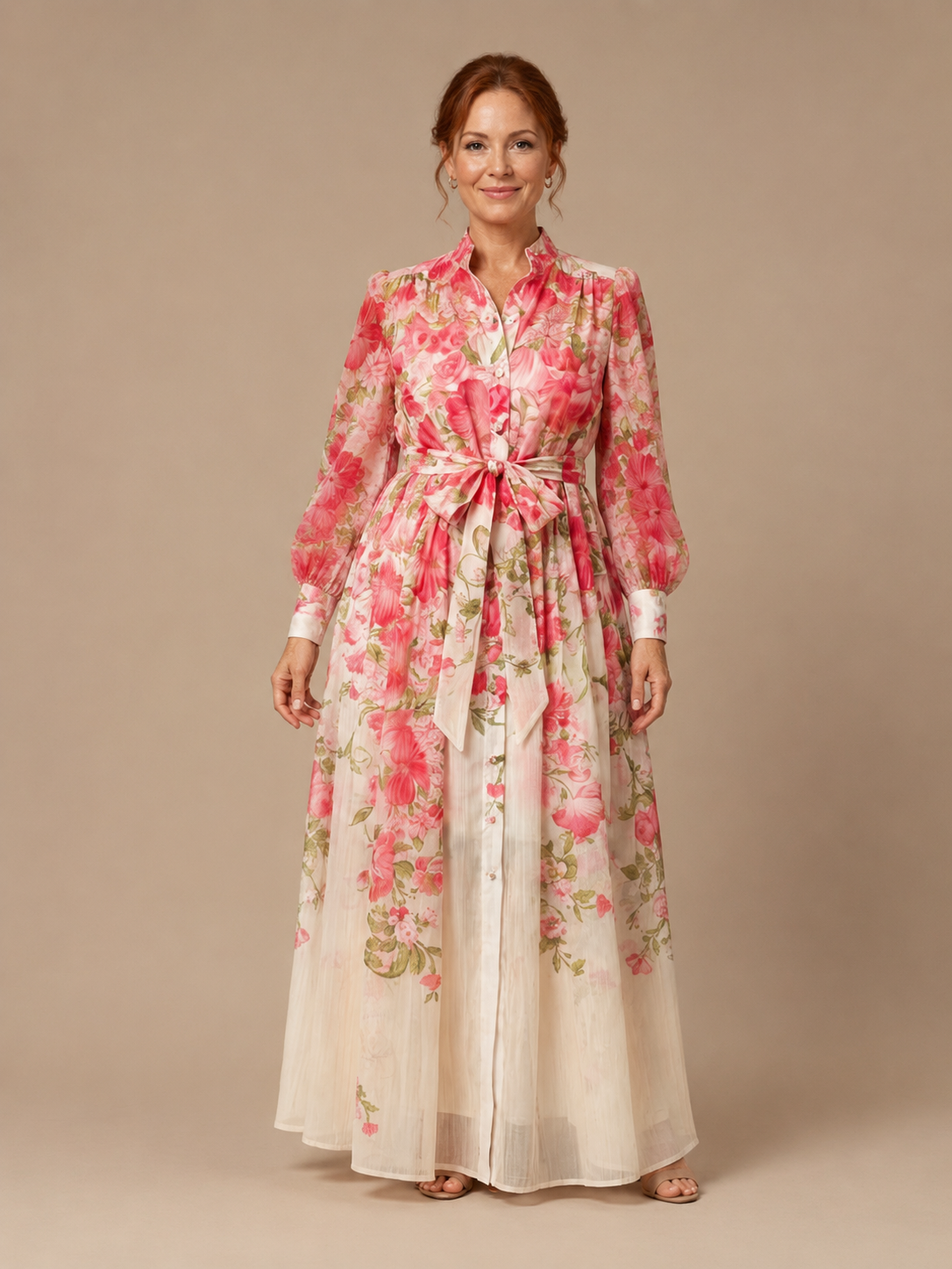 Cressida | Floral Sheer Long Sleeve Maxi Dress