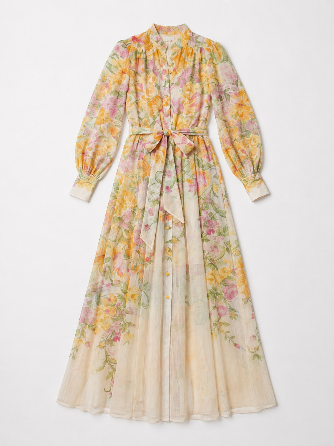 Cressida | Floral Sheer Long Sleeve Maxi Dress