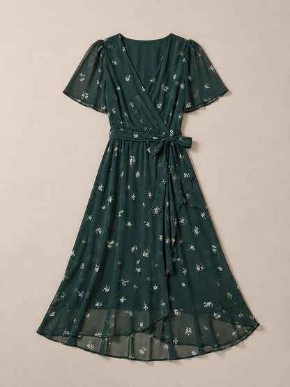 Zafrina | Abstract Pattern Midi Dress