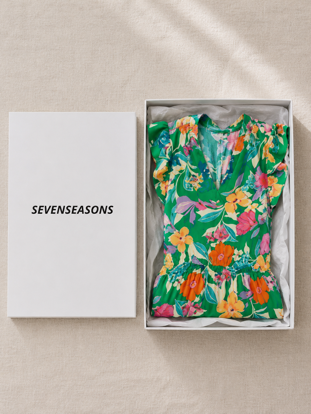 Lila | Floral V-Neck Tiered Midi Dress
