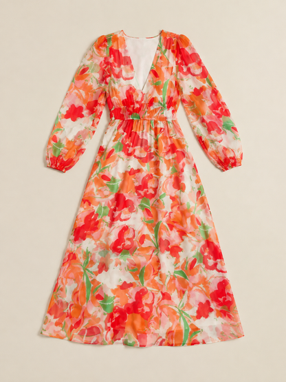 Althea | Long Sleeve Floral Maxi Dress