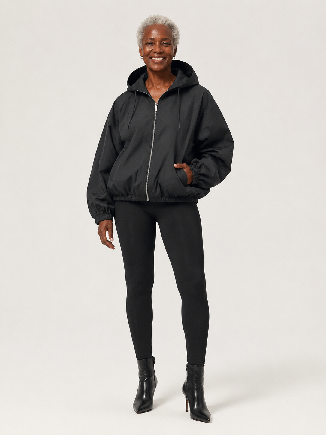 Hooded Wind Jacket - Black