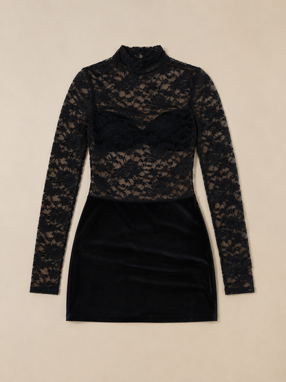 BLAKE Lace/Velvet Dress