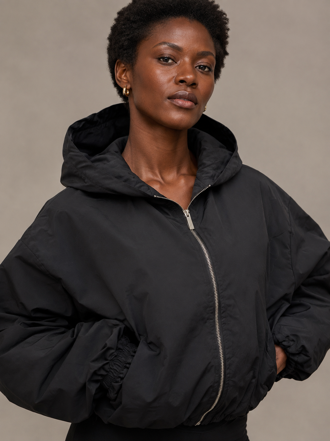 Hooded Wind Jacket - Black