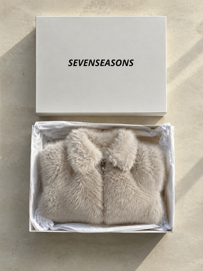 Faux Fur Jacket - Sand