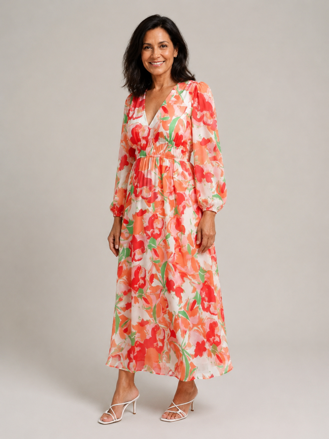 Althea | Long Sleeve Floral Maxi Dress